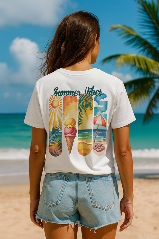 Summer Vibes バックプリントTシャツ